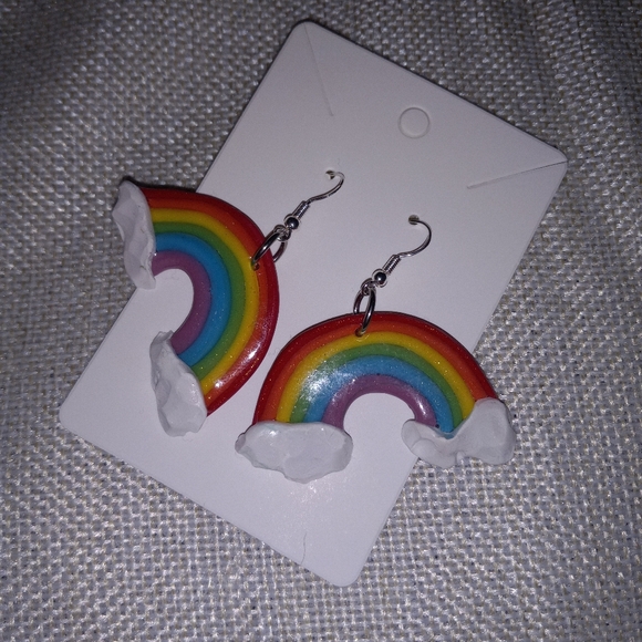 Rainbow earrings - Picture 2 of 2